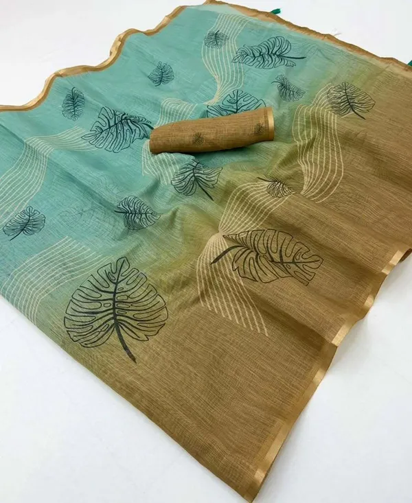 Multicolor_Linen_Saree_For_Women