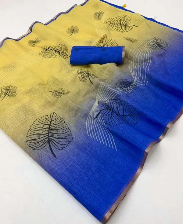 Multicolor_Linen_Saree_For_Women