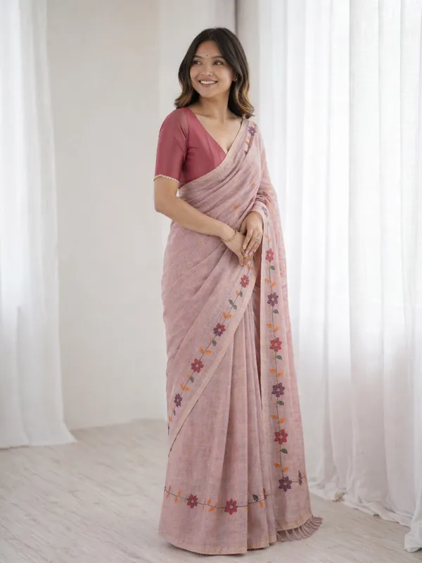 Pink_Silk_Cotton_Saree_For_Women