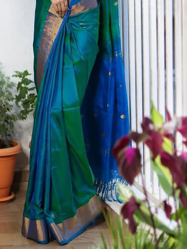 Blue_Green_Silk_Cotton_Saree_For_Women