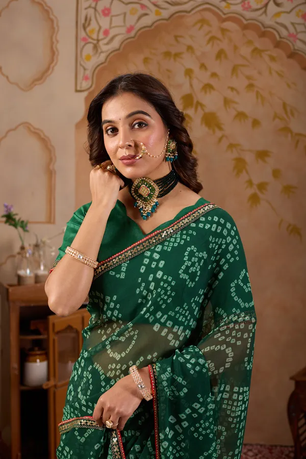 Green_Pure_Georgette_Saree_For_Women