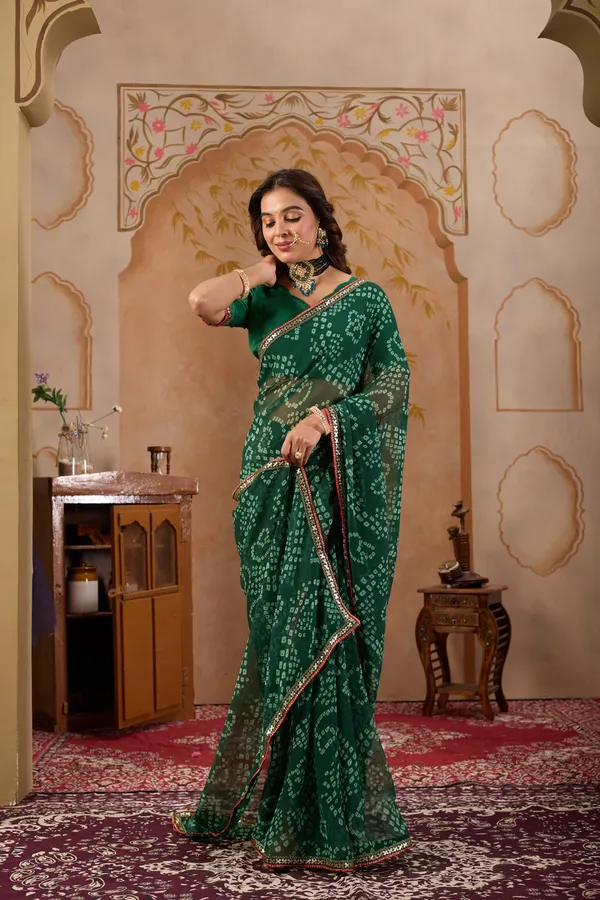 Green_Pure_Georgette_Saree_For_Women
