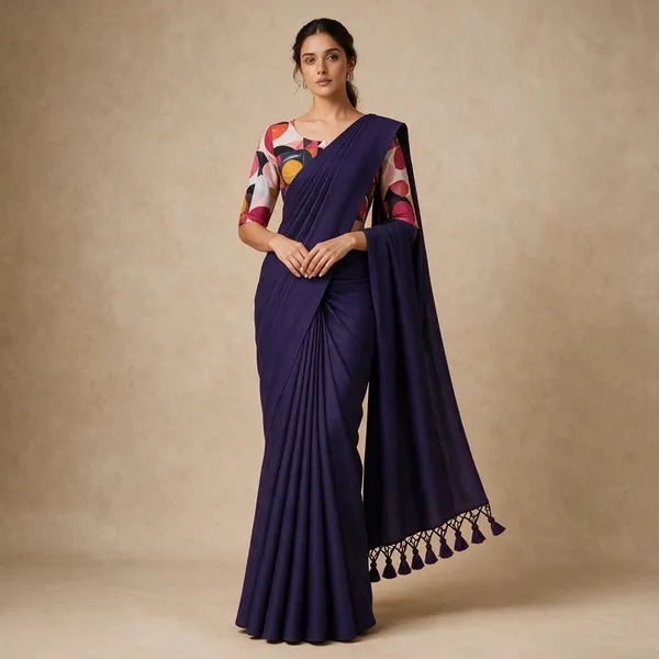 Purple_Khadi_Saree_For_Women