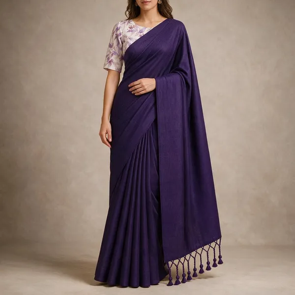 Purple_Khadi_Saree_For_Women