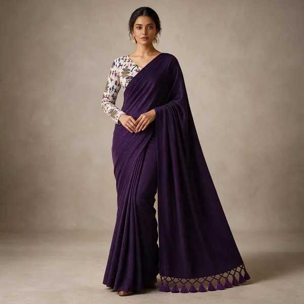Purple_Khadi_Saree_For_Women