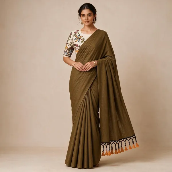 Mustard_Khadi_Saree_For_Women