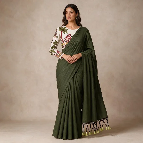 Green_Khadi_Saree_For_Women