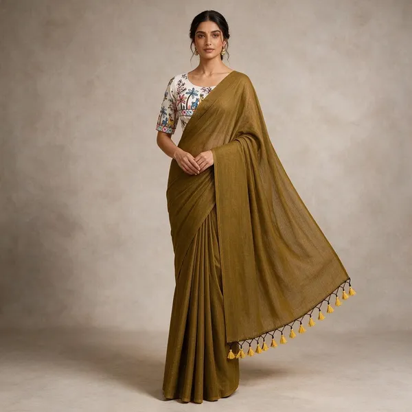 Mustard_Khadi_Saree_For_Women