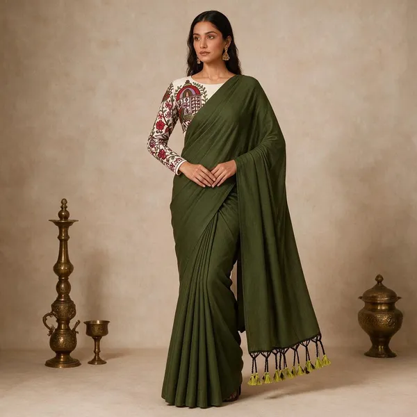 Green_Khadi_Saree_For_Women