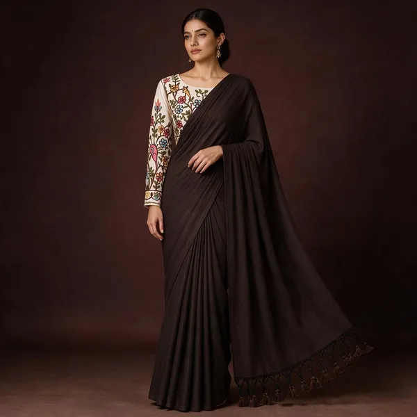 Brown_Khadi_Saree_For_Women