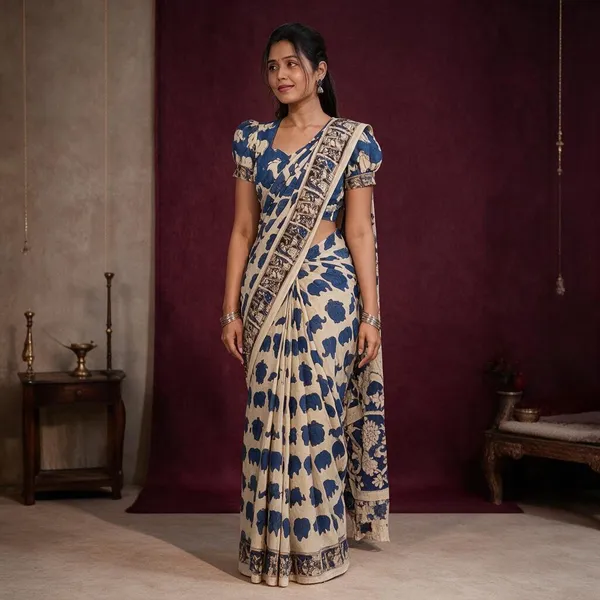 Blue_Mulmul_Saree_For_Women