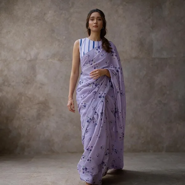 Purple_Cotton_Linen_Saree_For_Women