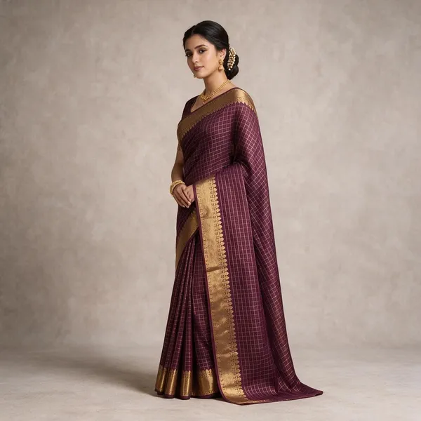Maroon_Cotton_Silk_Saree_For_Women