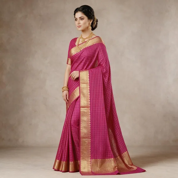 Pink_Cotton_Silk_Saree_For_Women