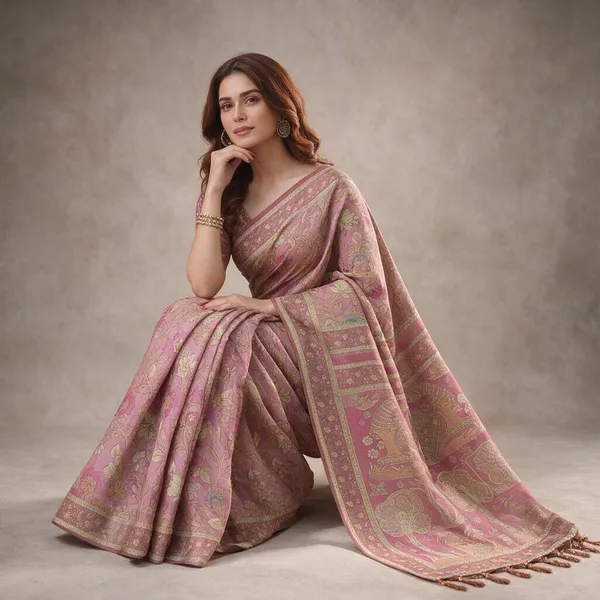 Multicolor_Linen_Saree_For_Women