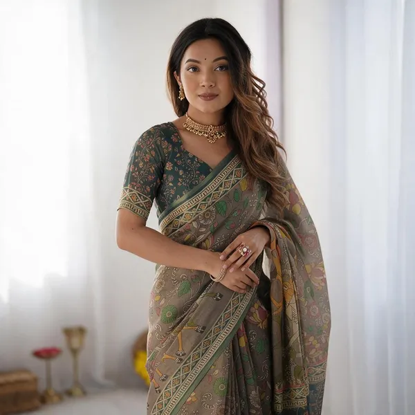 Multicolor_Linen_Saree_For_Women