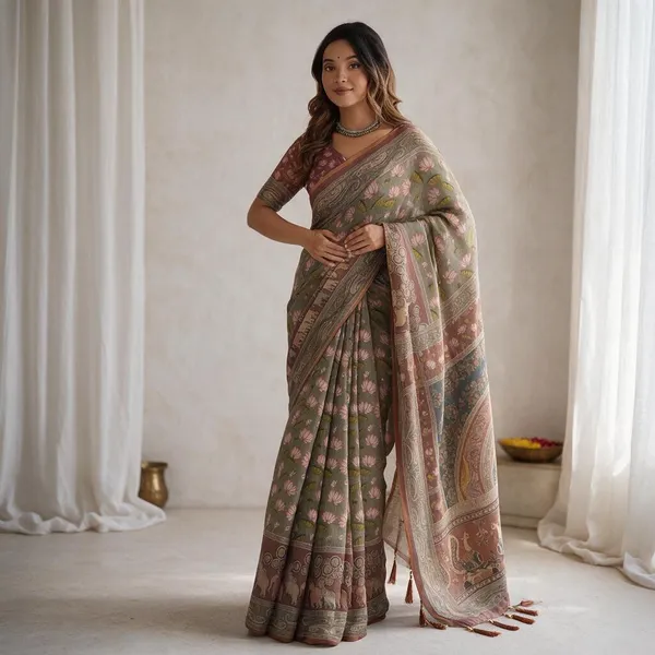 Grey_Linen_Saree_For_Women