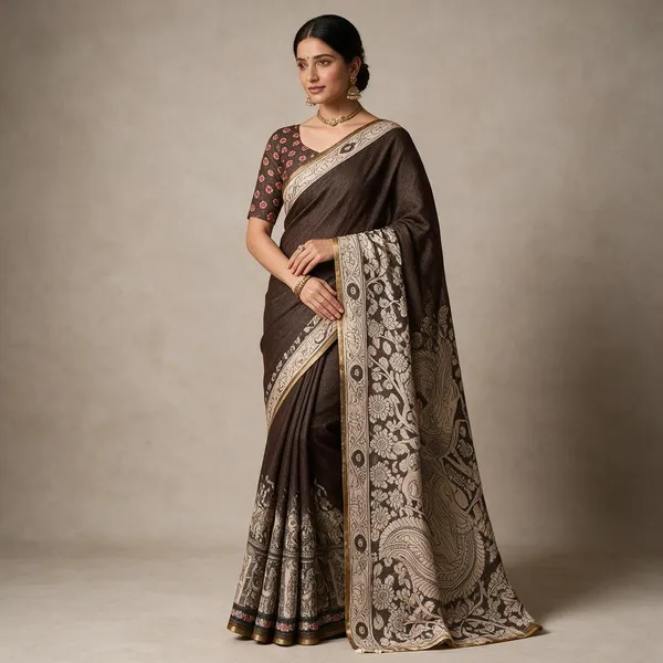 Multicolor_Linen_Saree_For_Women