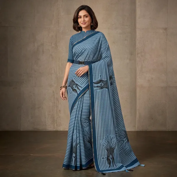 Multicolor_Linen_Saree_For_Women