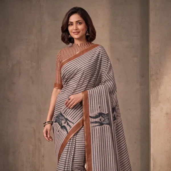 Multicolor_Linen_Saree_For_Women