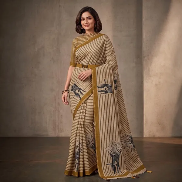 Multicolor_Linen_Saree_For_Women