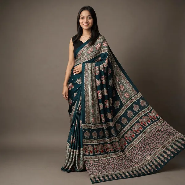 Multicolor_Satin_Saree_For_Women