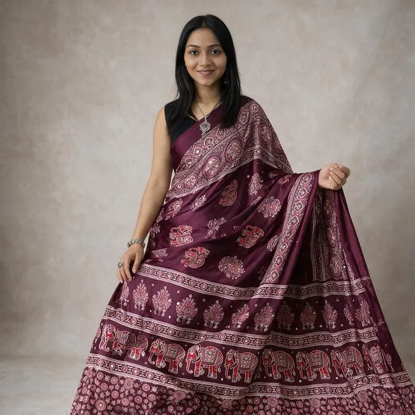 Multicolor_Satin_Saree_For_Women