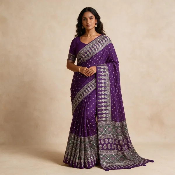 Multicolor_Satin_Saree_For_Women