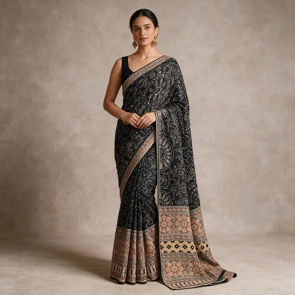 Multicolor_Satin_Saree_For_Women