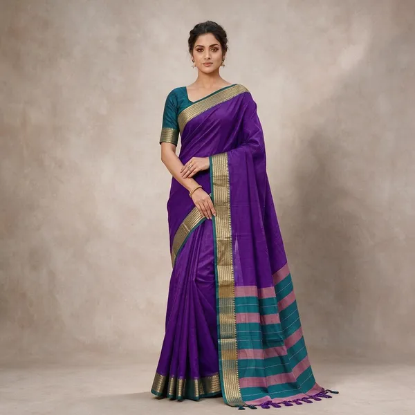 Purple_Kota_Doria_Saree_For_Women
