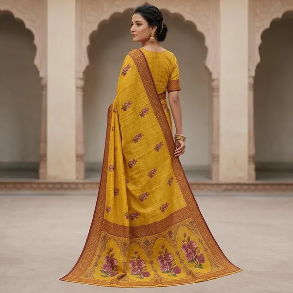Yellow_Cotton_Silk_Saree_For_Women