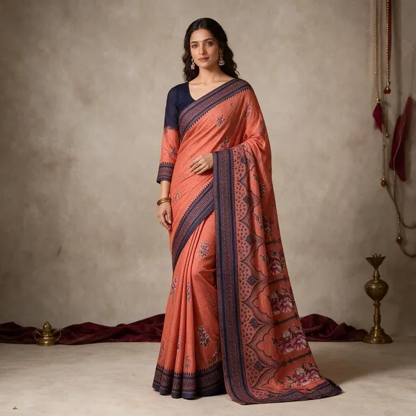 Orange_Cotton_Silk_Saree_For_Women