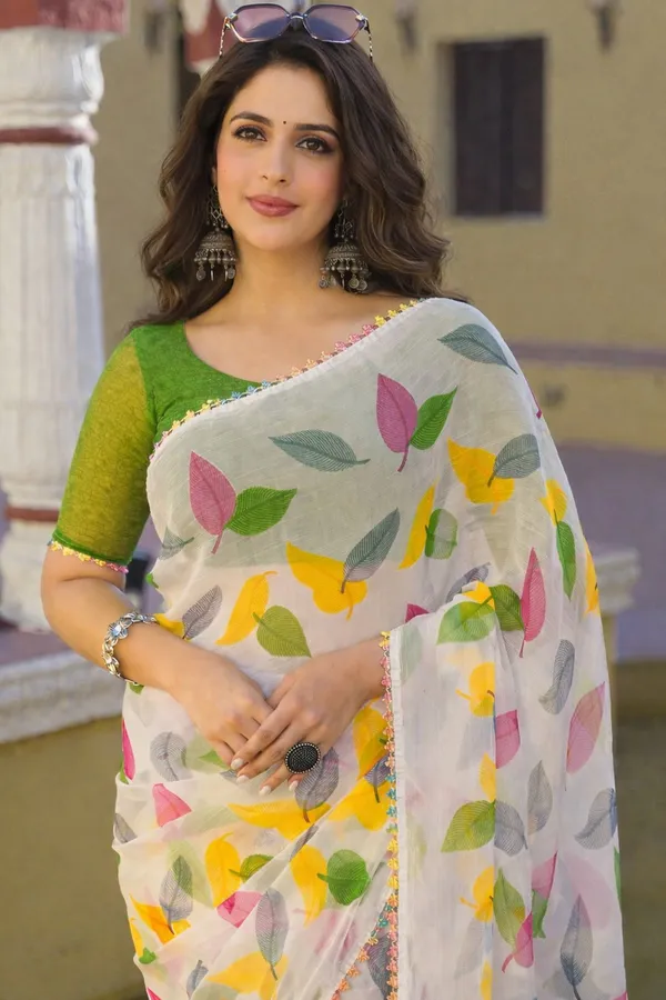 White,_Green,_Pink,_Yellow,_Grey_Pure_Chiffon_Saree_For_Women