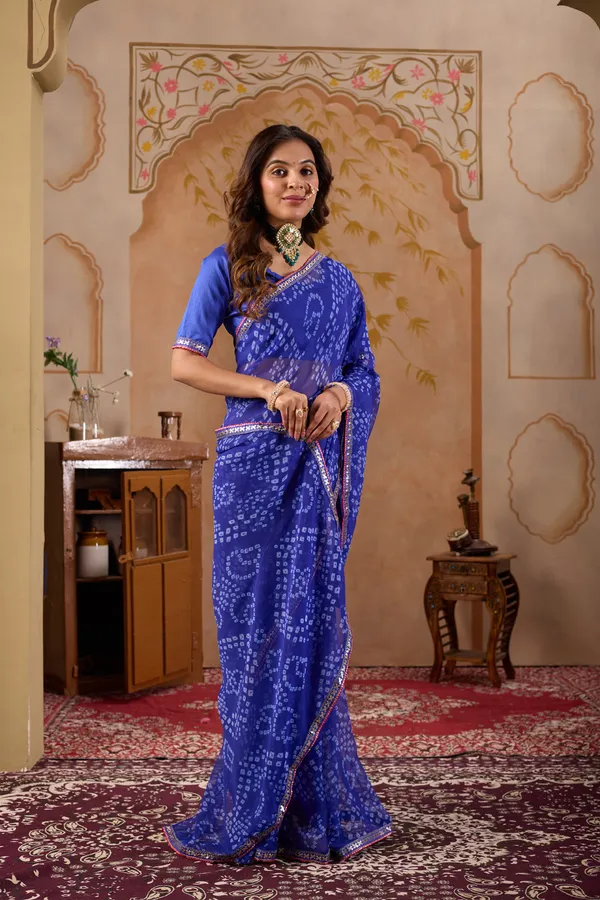 Blue_Pure_Georgette_Saree_For_Women