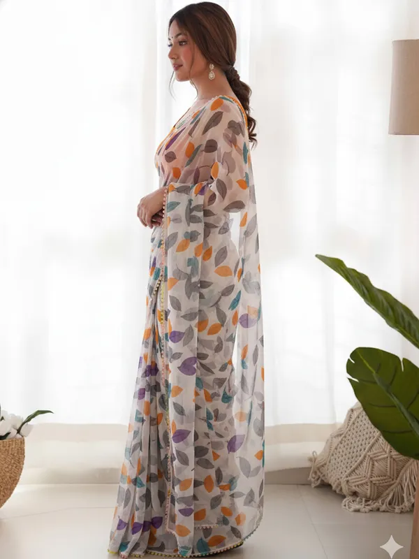 Multicolor_Pure_Chiffon_Saree_For_Women