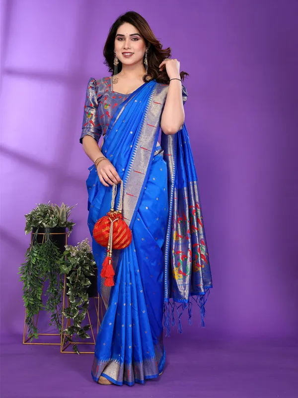 Blue_Silk_Cotton_Saree_For_Women