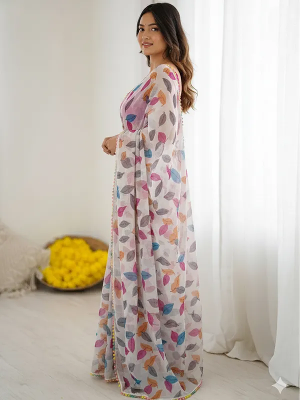 Multicolor_Pure_Chiffon_Saree_For_Women