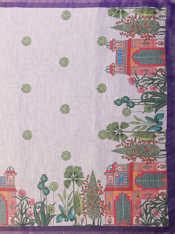 Lavender_Silk_Blend_Saree_For_Women