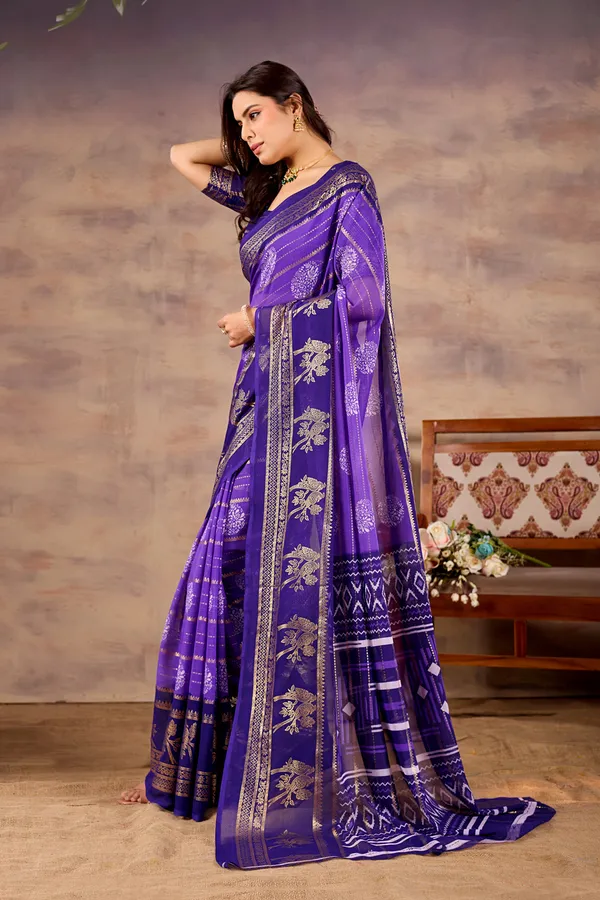 Purple_Pure_Georgette_Saree_For_Women