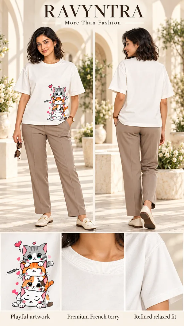 White_Cotton_Relaxed_Fit_T-Shirt_For_Women