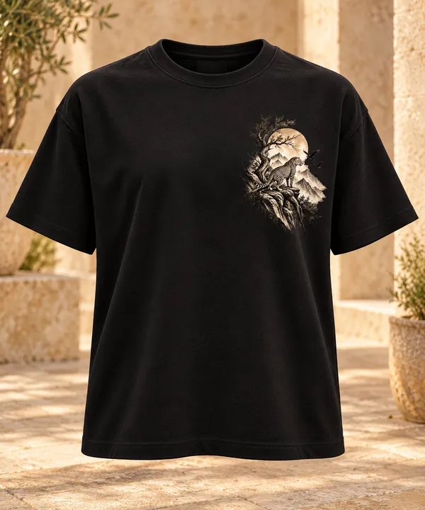Black_Cotton_Graphic_T-Shirt_For_Men