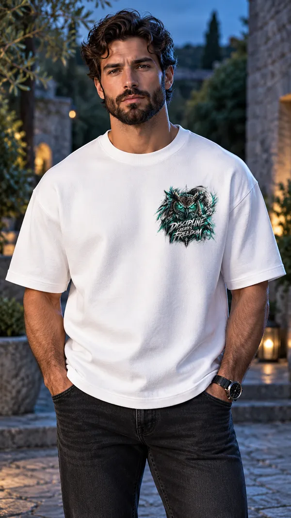 White_Graphic_Regular_Fit_T-Shirt_For_Men