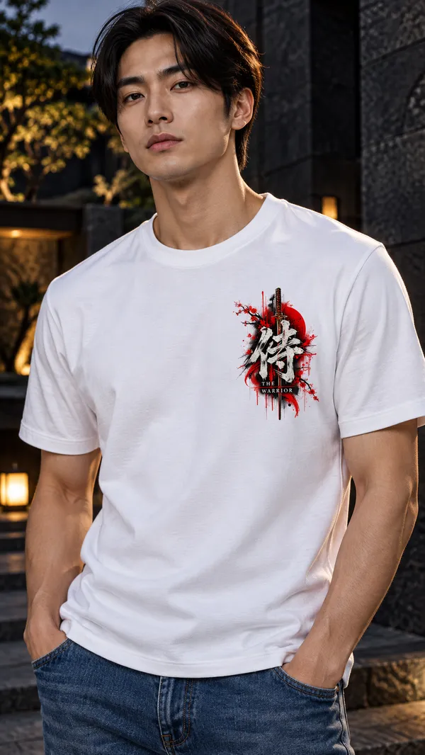 White_French_Terry_Relaxed_Fit_T-Shirt_For_Men