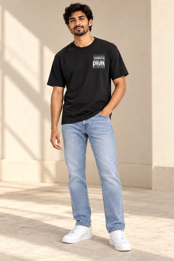 Black_French_Terry_Relaxed_Fit_T-Shirt_For_Men