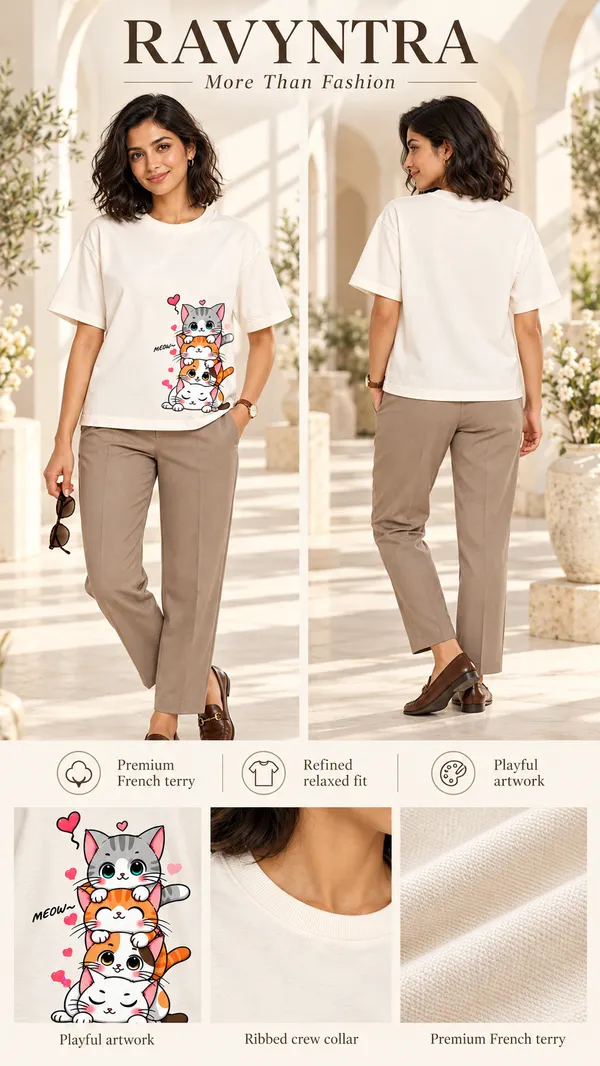 White_Printed_Regular_Fit_T-Shirt_For_Women