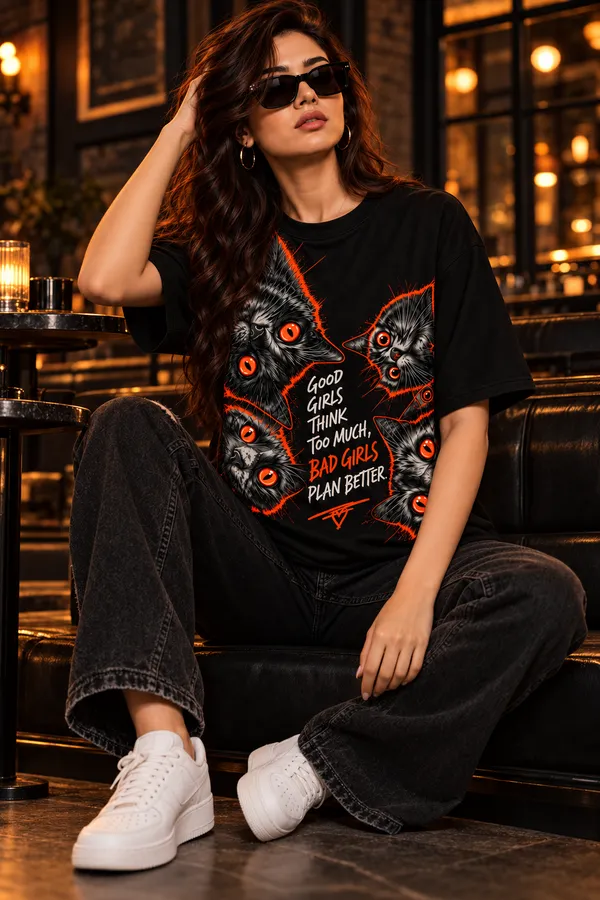 Black_French_Terry_Relaxed_Fit_T-Shirt_For_Women