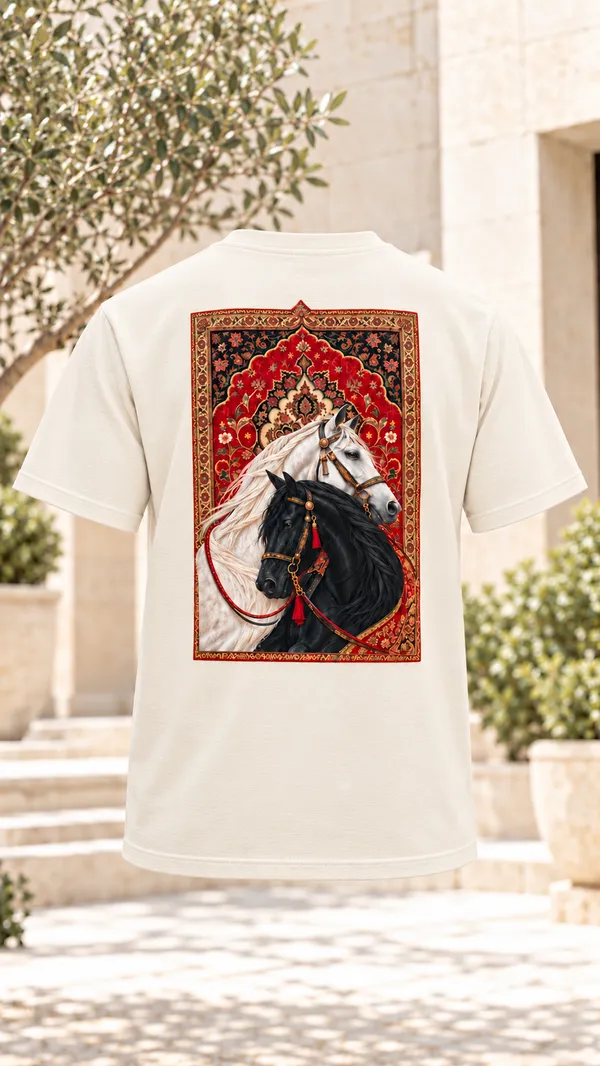 Cream_French_Terry_Relaxed_Fit_T-Shirt_For_Men
