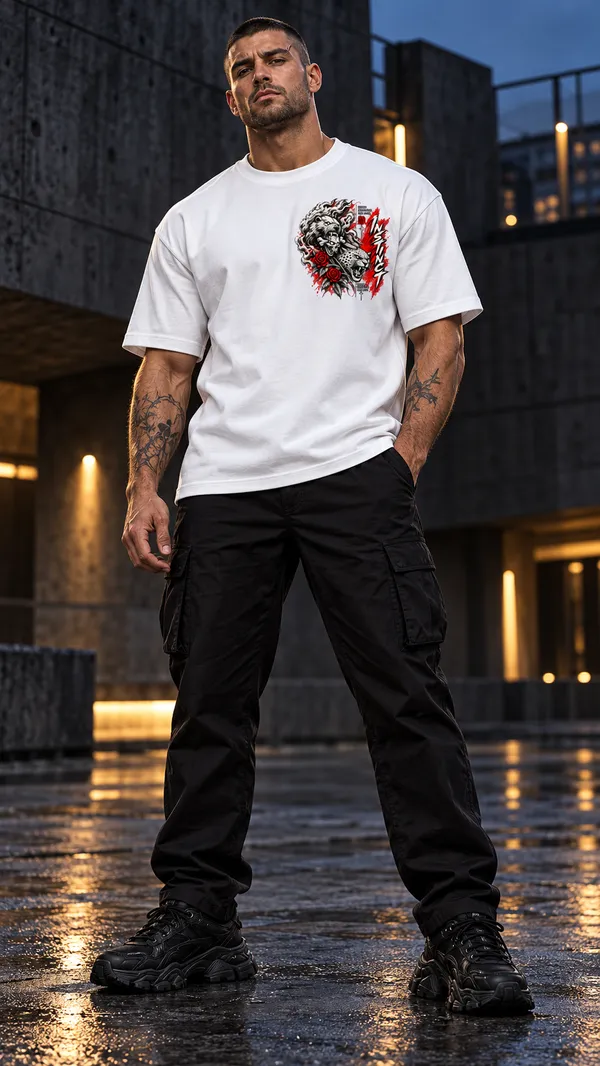 White_Graphic_Print_T-Shirt_For_Men