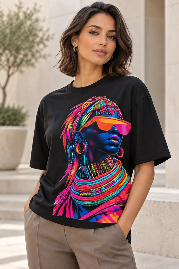 Black_Graphic_Print_T-Shirt_For_Women