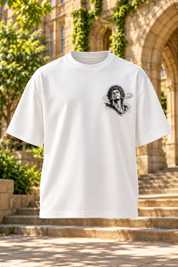 White_Graphic_Relaxed_Fit_T-Shirt_For_Men